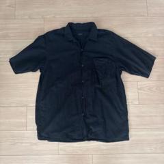 。*様 comoli 21ss ベタシャンオープンカラーシャツ　ブラック 3 comoli ベタシャン オープンカラーシャツ 半袖 サイズ3 ブラック