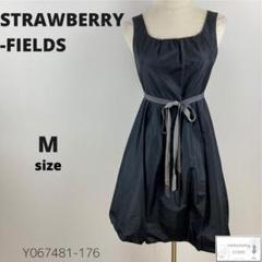 訳あり STRAWBERRY-FIELDS シルクワンピース ビックリボン M