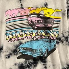 D5. アメリカ古着 プリントTシャツ Ford公式 MUSTANG タイダイ柄
