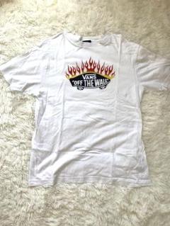 品薄　VANS フレイムロゴ ホワイトTシャツ　XLのサムネイル