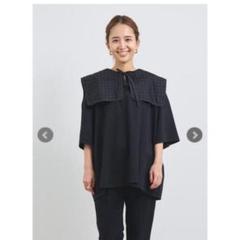 yori フロッキードットカラーTee ブラック