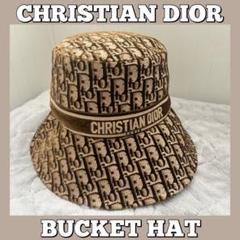 Christian Dior バケットハット 赤黒チェック 58 帽子