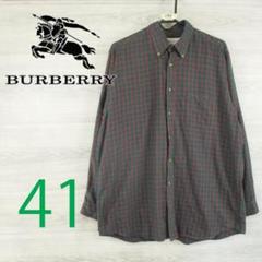 BURBERRY●バーバリー フランス製＜長袖チェックシャツ＞M1195s