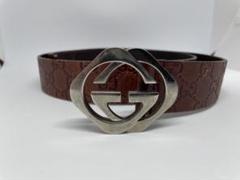 GUCCI グッチ ベルト GGロゴ 型押し メンズ 本革