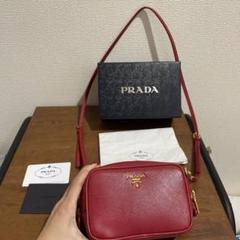 【PRADA】ハート型サフィアーノレザー　ミニショルダー レッド m28387774560_1.jpg?1705812994