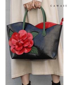 cawaiifrench pave ¥13090新品 花咲くライントートバッグ