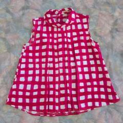 ユニクロ UNIQLO ＆ マルニMARNI チェック柄ノースリーブシャツ