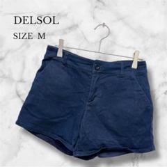 DELSOL ゴルフパンツ ショートパンツ スポーツウェア カジュアル ネイビー