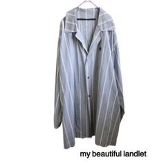 【良品】my beautiful landlet ビッグシャツ ストライプ　1