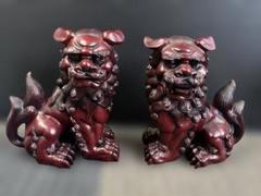 寿山石 じゅざんせき 獅子置物