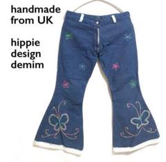 【handmade】ハンドメイド　一点物　デニム　パンツ　ヒッピー　ボヘミアン