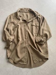 ★プラージュ★シアーリネンロングシャツ　カーキベージュ ☆プラージュ☆シアーリネンロングシャツカーキベージュ