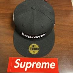 新品　Supreme MLB box logo new era 7 3/8 黒