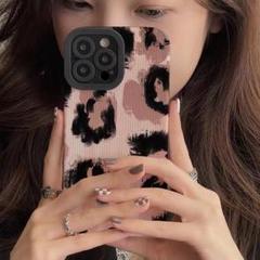 レオパード くすみ スマホケース ヒョウ柄 iPhone15Pro 【新入荷】