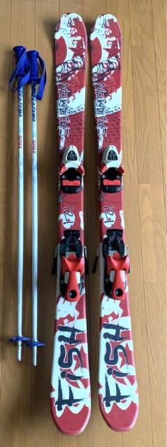 【美品】子供用スキー板・ストック・ブーツ３点セット　スポーツデポ・KAZAMA