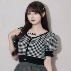 pium フリルキャミレイヤードニットトップス ブルー フリルキャミレイヤードニットトップス – pium