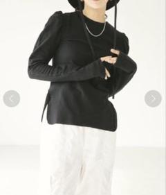 TODAYFUL Georgette Puffshoulder ブラック