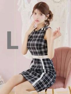JEWELS キャバドレス 新品未使用タグ付き　チェックツイード L