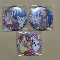 デジモン　ヒカリ　テイルモン　缶バッジ　3点