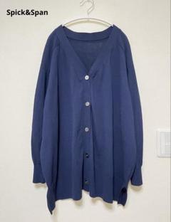 美品／Spick&Span　ICECOTTON オーバーサイズカーディガン Spick&Span ICECOTTON オーバーサイズカーディガン ネイビー