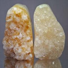 2個セット　シトリンドーム　原石クラスター
