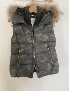 美品 タトラス オルシエラ 軽量ダウンベスト 紺　1 ラクーンファー　3way TATRAS タトラス ダウン ダウンベスト インナーダウン