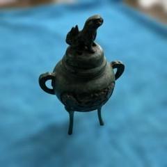 中国 古銅宣徳銅 砂張饕餮文觚 M R4852