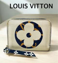 LOUIS VUITTON シルク100%ブラウス 金ロゴボタン レオパード 青