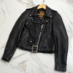 高級　Schott ショット　レザージャケット　ダブル　ブラック