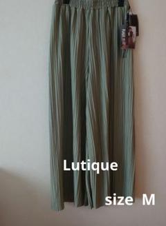 【未使用品】Lutique プリーツワイドパンツ ライトグリーン Mのサムネイル