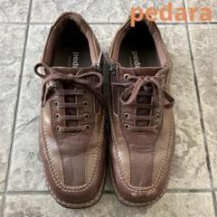 【美品】アシックス　ペダラ　25㌢　ウイングチップ　ブラウン　コンフォート 美品】アシックスペダラ25㌢ウイングチップブラウンコンフォート