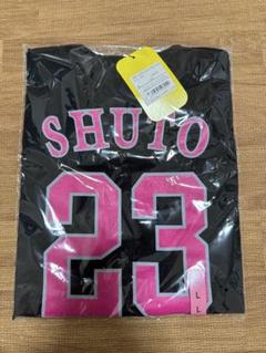 完売新品★2025ソフトバンクホークス周東佑京選手ピンクリボン新TシャツL 完売新品☆2025ソフトバンクホークス周東佑京選手ピンクリボン新