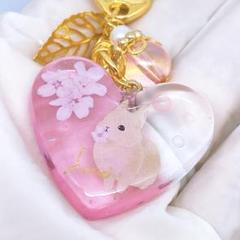 うさぴょん®︎ハートキーホルダー5 うさぎさん名入れハートキーホルダー 雑貨・その他 Chanco.yomo