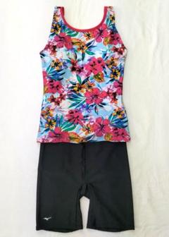 ♡新品♡爽やかミズノ セパレート水着 青と黄色のパーム柄　全面ジッパー付き　ＸＬ セパレート 水着｜ミズノ公式オンライン