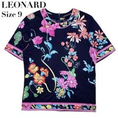 LEONARD - マカ84 レオナール 花柄シアー半袖Tシャツ カットソー