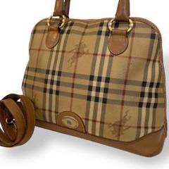 【美品】バーバリー　ハンド/ショルダーバッグ　2way ノバチェック　PVC BURBERRY バーバリー ノバチェック ショルダーバッグ PVC
