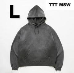 【最終値下げ】TTT MSW ロゴ フーディー パーカー L グレー 中古】TTT MSW メンズ ロゴパーカー TTTLOGOhoodie グレー 表記