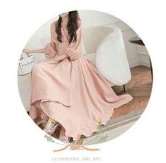 大人気 女性の服 Vネック ワンピース トレンド ピンク ロングワンピース