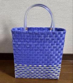 新品　ハンドメイド　 PPバンドプラかごバッグ