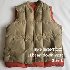 希少　古着　エルエルビーン　USA製　70年代頃　ダウンベスト　M 濃ベージュ 希少古着エルエルビーンUSA製70年代頃ダウンベストM 濃ベージュ
