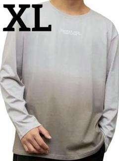 最終値下げ★Tシャツ メンズ 長袖 大きい 長袖Tシャツ グラデーション XL