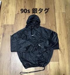 90s 白タグ NIKE ナイキ ナイロンプルオーバージャケット 黒白 ナイキ NIKE ナイロン ハーフジップ プルオーバー 白タグ 90s