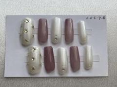 ピンク　シルバー　ネイルチップ