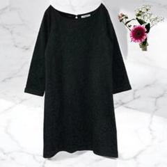NATURAL BEAUTY BASIC 花柄レース ワンピース M ブラック
