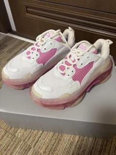 BALENCIAGA トリプル S スニーカー 37 24.5㎝　黒✖️ピンク BALENCIAGA トリプルS ダッドスニーカー（19SS TRIPLE S