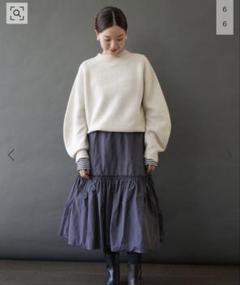 IENA メモリータフタ ギャザーティアードスカート　グレー　イエナ　美品 メモリータフタ ギャザーティアードスカート | イエナ(IENA