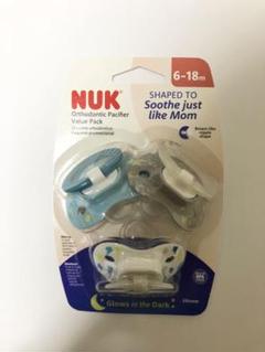 《青》6-18M NUK おしゃぶり 3個セット