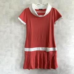 【C.D.S BASIC】未使用　コーラルピンク 半袖ワンピース