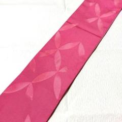❤本日の日替わり特価品❤鮮やかピンク花模様 と優しいピンクトランプ柄の半幅帯