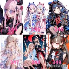 344~人物ステッカー 女性 女の子 シール コラージュ素材